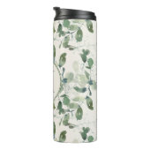 Bouteilles Isothermes Sage Green Eucalyptus Feuilles sur Monogramme de c (Tourné sur la droite)