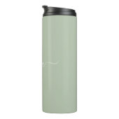 Bouteilles Isothermes Sage Green Minimaliste Moderne Monogramme Élégant (Tourné sur la droite)