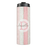 Sage rustique Vert & Rose Floral Bois Personnalisé