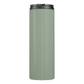 Bouteilles Isothermes Sage vert et blanc | Monogramme moderne (Dos)