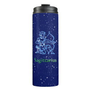 Bouteilles Isothermes Sagittarius Constellation & Zodiac Signe avec étoi