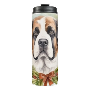 Bouteilles Isothermes Saint Bernard Christmas Wreath Festive Pup