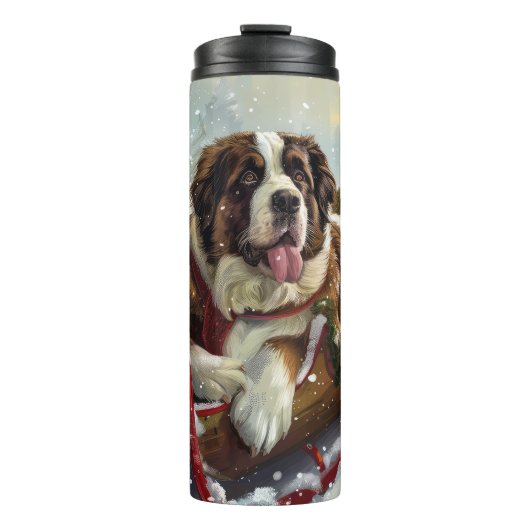 Bouteilles Isothermes Saint Bernard de Noël Fête (Devant)