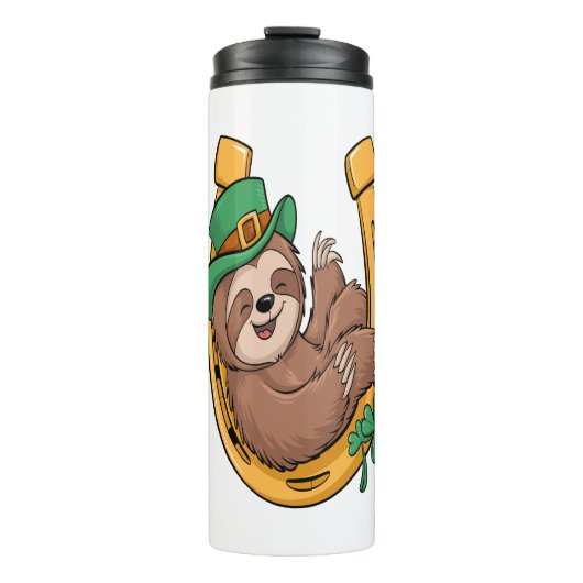 Bouteilles Isothermes Saint Patrick's Day Sloth Horseshoe Lucky (Devant)