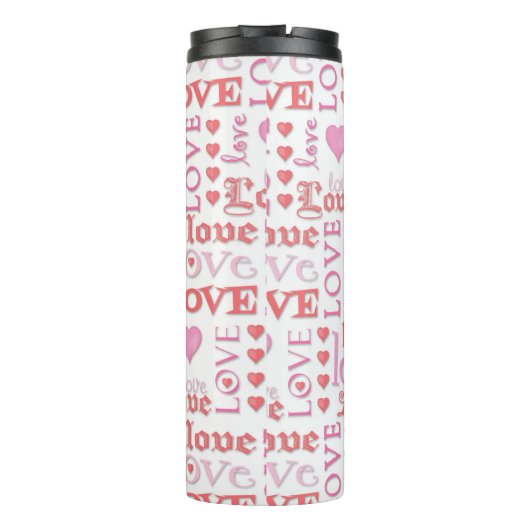 Bouteilles Isothermes Saint Valentin Love Coeur Calligraphie Script (Dos)