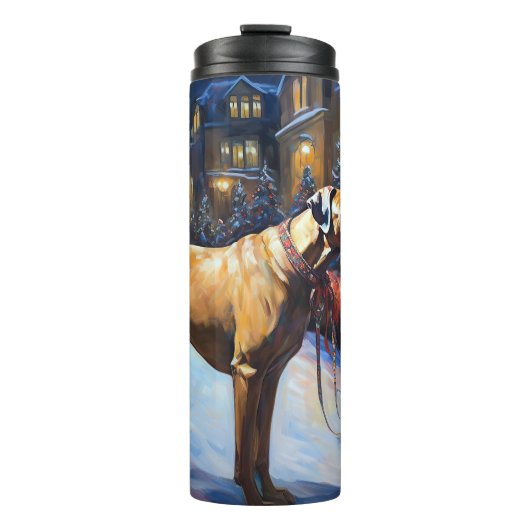 Bouteilles Isothermes Saison de Noël de Rhodesian Ridgeback (Devant)