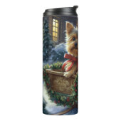 Bouteilles Isothermes Saison de Noël du Yorkshire Terrier (Tourné sur la gauche)