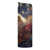 Bouteilles Isothermes Saison de Noël Poméranienne brossé (Tourné sur la droite)