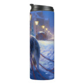 Bouteilles Isothermes Saison de Noël Sibérienne Husky (Tourné sur la droite)