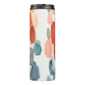 Bouteilles Isothermes Saison des agrumes - Corail et pierres bleues (Dos)