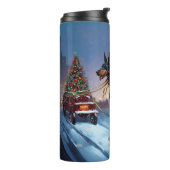 Bouteilles Isothermes Saison Festive de Noël Doberman (Tourné sur la gauche)
