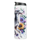 Bouteilles Isothermes Saluki dans l'élégance florissante (Tourné sur la droite)