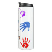 Bouteilles Isothermes Salut, je suis The Messy One - Paint Handprints (Tourné sur la droite)