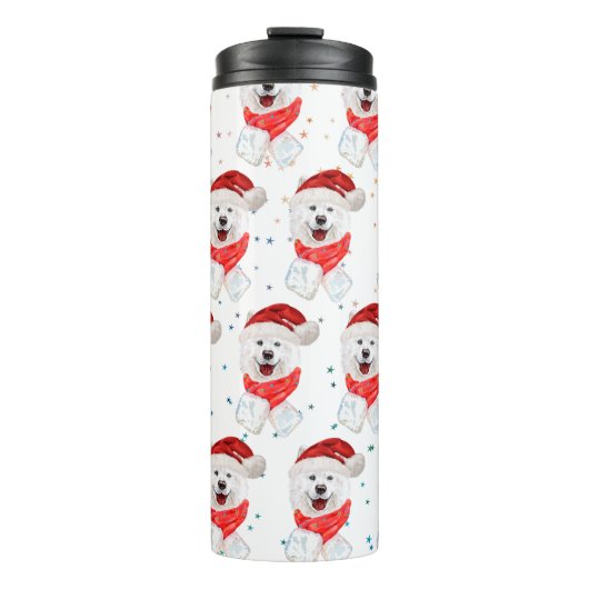 Bouteilles Isothermes Samoyed Chien race Étoiles de Noël (Devant)