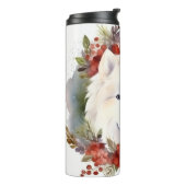 Bouteilles Isothermes Samoyed Christmas Wreath Festive Pup (Tourné sur la gauche)