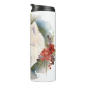 Bouteilles Isothermes Samoyed Christmas Wreath Festive Pup (Tourné sur la droite)