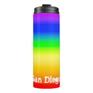 Bouteilles Isothermes San Diego Pride LGBT Rainbow Ombre Stripes