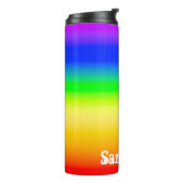 Bouteilles Isothermes San Diego Pride LGBT Rainbow Ombre Stripes (Tourné sur la gauche)