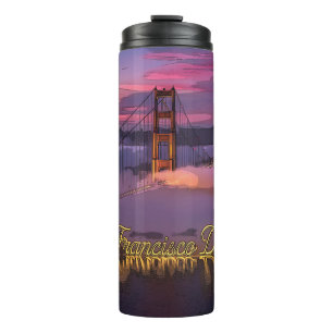 Bouteilles Isothermes "San Francisco Dreams" Pont du Golden Gate au couc