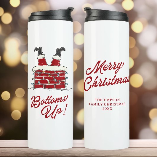 Bouteilles Isothermes Santa Bottoms Up Funny Christmas Holiday