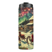 Bouteilles Isothermes Santa Glides Through Holiday Skies (Devant)