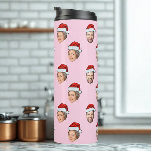 Bouteilles Isothermes Santa Hat Personnalisé Visage 2 Photo Cadeau de No