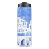Bouteilles Isothermes Santorin Grec Ile Aquarelle Townscape (Devant)