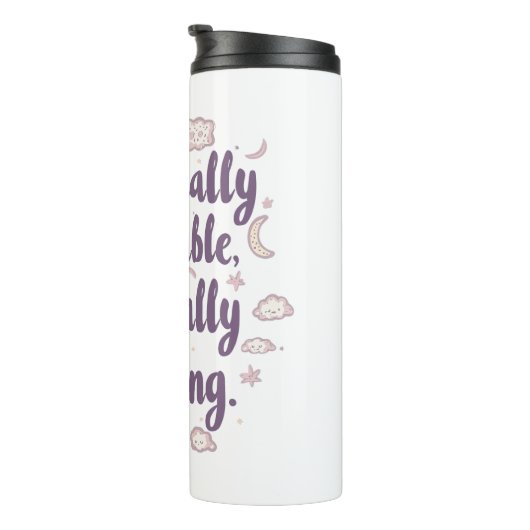 Bouteilles Isothermes Sassy Introvert Humor with Cute Clouds (Tourné sur la droite)