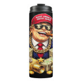 Bouteilles Isothermes Satirical MAGA Billionaire Cartoon — Retro Pop Art (Devant)