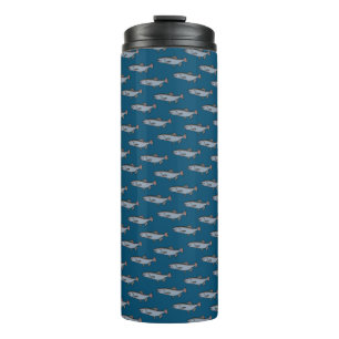 Bouteilles Isothermes Saumon Motif PNW Pêche Fish River