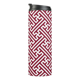 Bouteilles Isothermes Sayagata motif, japonais, bourgogne et blanc