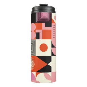 Bouteilles Isothermes Scandinave géométrique : Motif d'oeuvres colorées