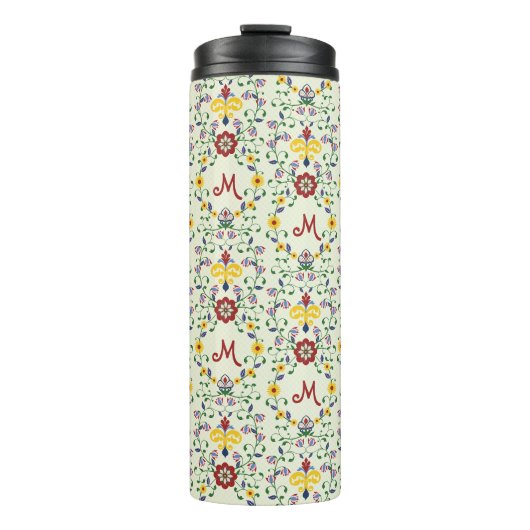 Bouteilles Isothermes Scandinavian Rosemaling Monogram Pattern Nordic (Devant)