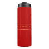 Bouteilles Isothermes Scarlet Red Gold Colonnes Ajouter un nom Script (Devant)