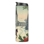 Bouteilles Isothermes Scène de Noël classique/Vintage (Tourné sur la droite)