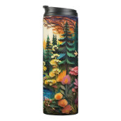 Bouteilles Isothermes Scène Forêt 3D (Tourné sur la droite)