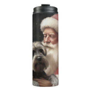 Bouteilles Isothermes Schnauzer avec Noël Festif du Père Noël
