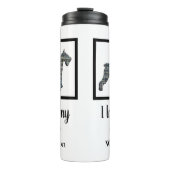 Bouteilles Isothermes Schnauzer Chien pour animaux de compagnie Jaune et (Devant)