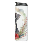 Bouteilles Isothermes Schnauzer Christmas Wreath Festive Pup (Tourné sur la droite)