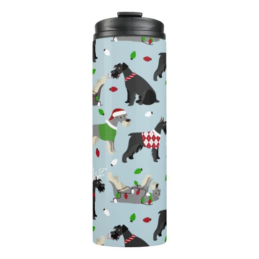 Bouteilles Isothermes Schnauzer de Noël (Devant)