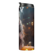 Bouteilles Isothermes Schnauzer d'Halloween avec la peur Citrouille (Tourné sur la droite)