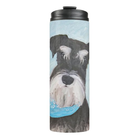 Bouteilles Isothermes Schnauzer (Miniature) Peinture - Chien original mi (Devant)