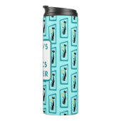 Bouteilles Isothermes Schrödinger's Cat Mid Century Moderne bleu pâle (Tourné sur la droite)