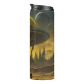 Bouteilles Isothermes Sci-Fi Alien World View Planet Ufo Tower (Tourné sur la droite)