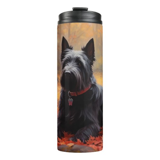 Bouteilles Isothermes Scottish Terrier en automne Leaves Fall Inspire (Devant)