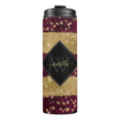 Bouteilles Isothermes Script de Parties scintillant moderne monogramme (Devant)