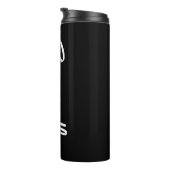 Bouteilles Isothermes Script de pinceau noir et blanc personnalisé (Tourné sur la droite)