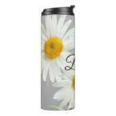 Bouteilles Isothermes Script "Mariée" sur marguerites blanches et jaunes (Tourné sur la gauche)