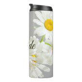 Bouteilles Isothermes Script "Mariée" sur marguerites blanches et jaunes (Tourné sur la droite)