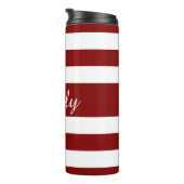 Bouteilles Isothermes Script moderne Red Stripes (Tourné sur la droite)